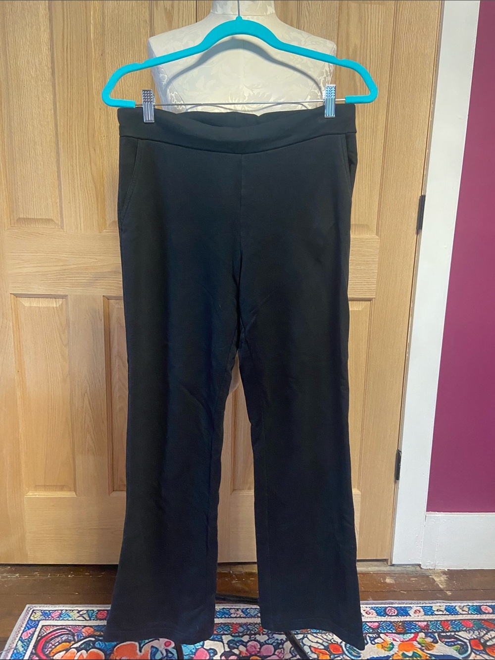 Lauren Ralph Lauren Black Knit Straight-Leg Pants